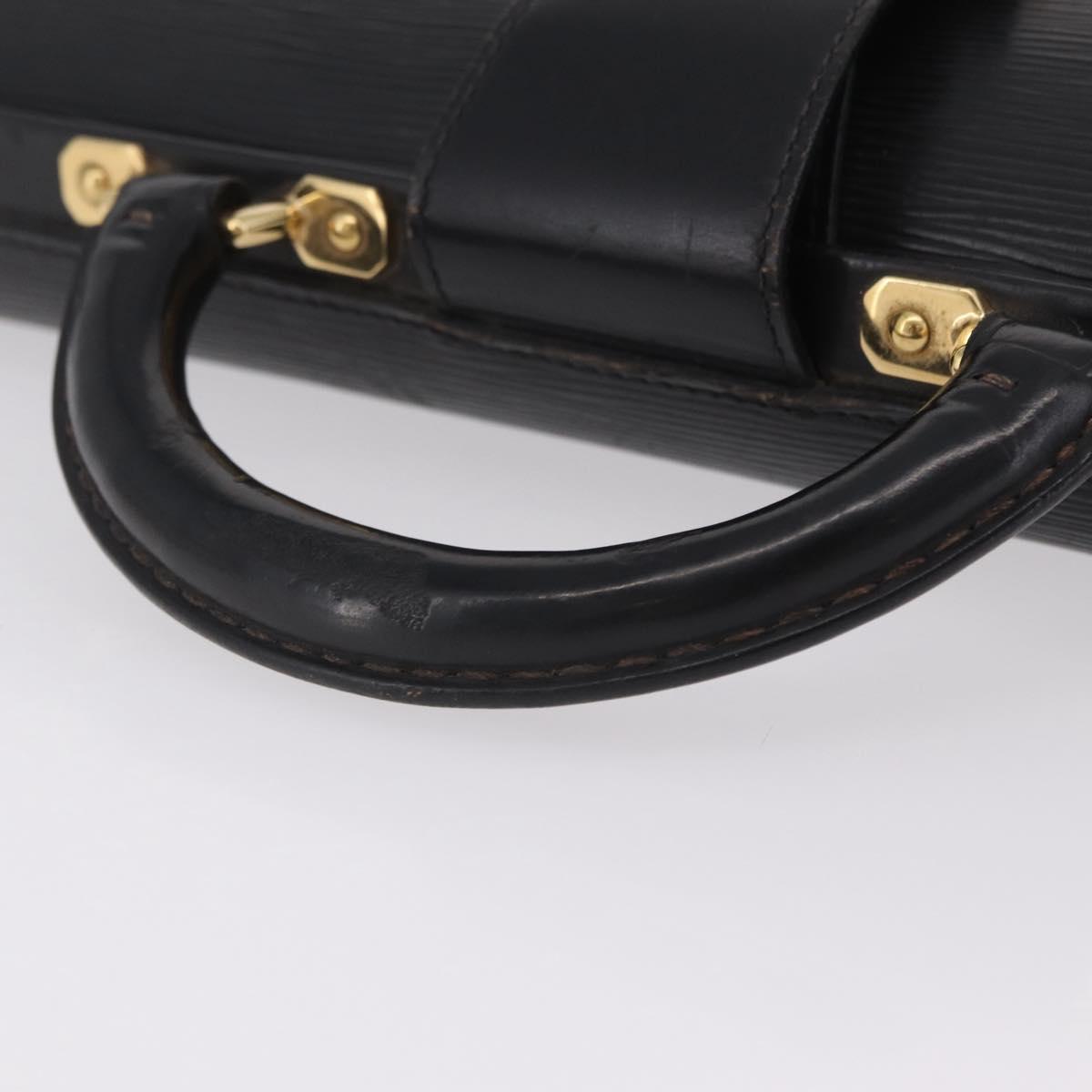 LOUIS VUITTON Epi Serviette Fermoir Business Bag Black M54352 LV Auth BA15512