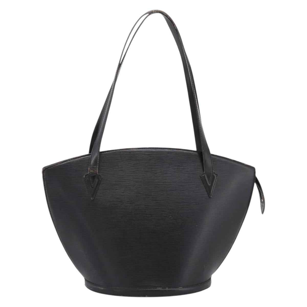 LOUIS VUITTON Epi Saint Jacques Shopping Shoulder Bag Black M52262 Auth BA15516
