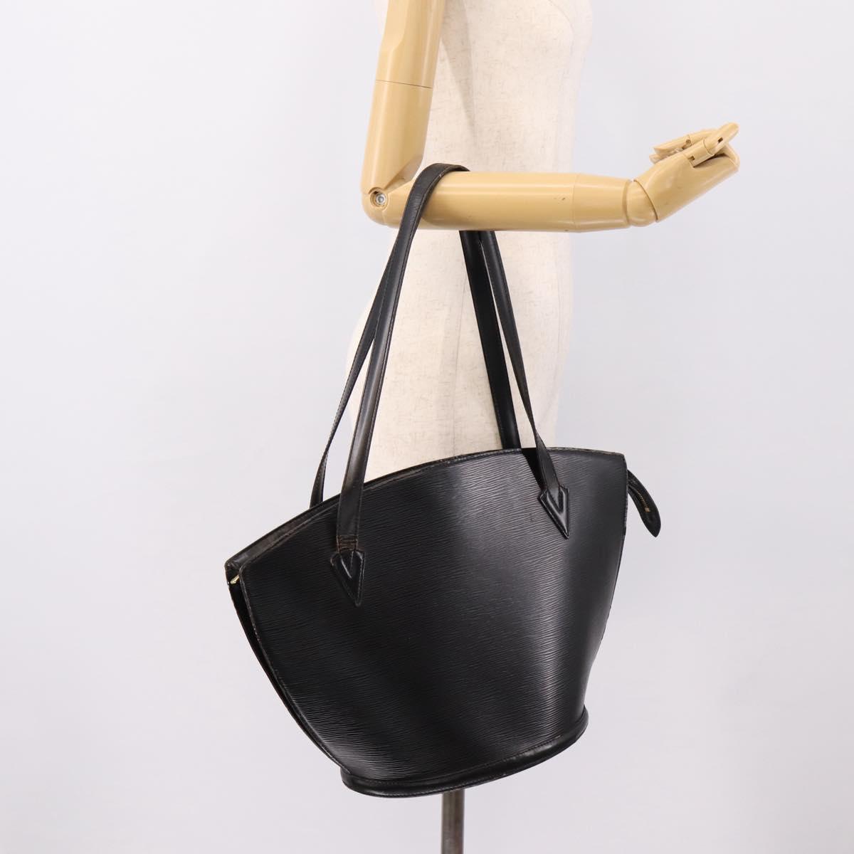 LOUIS VUITTON Epi Saint Jacques Shopping Shoulder Bag Black M52262 Auth BA15516