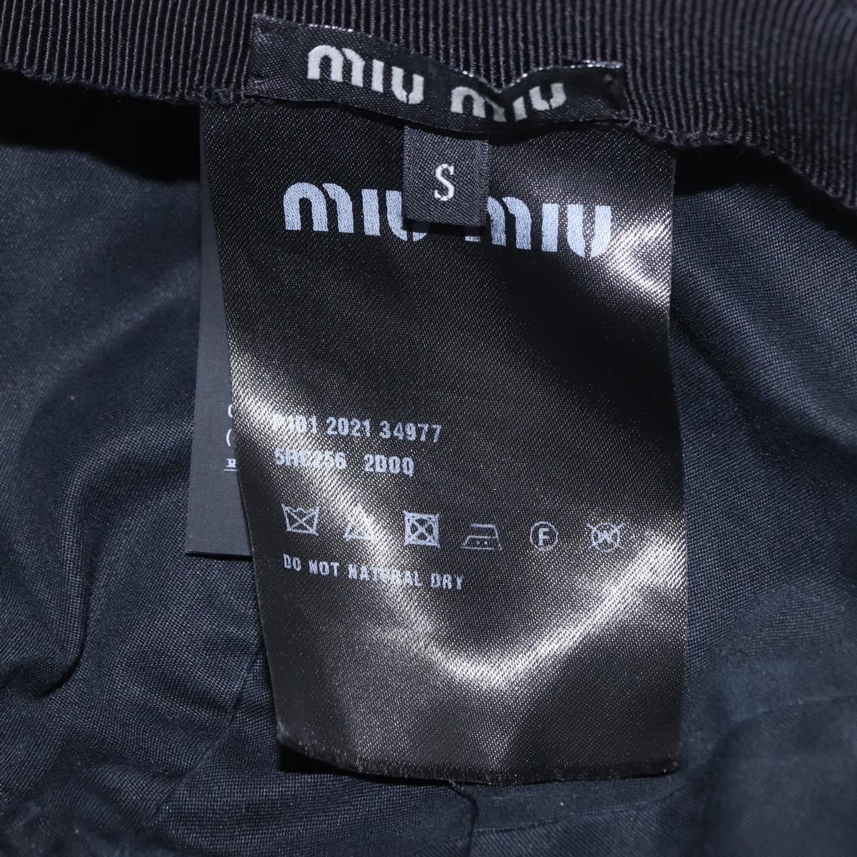 Miu Miu Cap Cotton Black White Auth BA15517