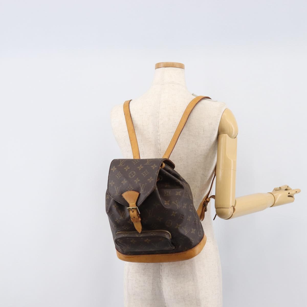 LOUIS VUITTON Monogram Montsouris MM Backpack M51136 LV Auth BA15520