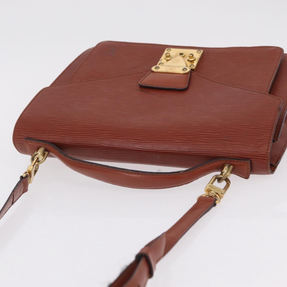 LOUIS VUITTON Epi Monceau 28 Hand Bag Brown M52123 LV Auth BA15521