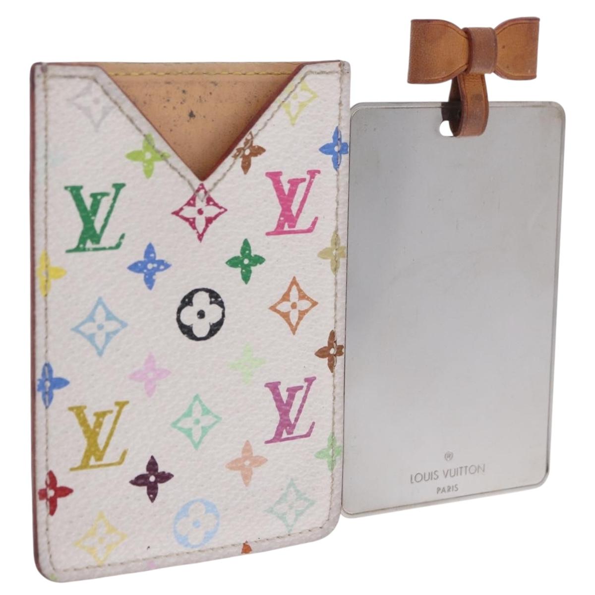 LOUIS VUITTON Monogram Multicolor Etui Miroir Mirror White M92651 Auth BA15522