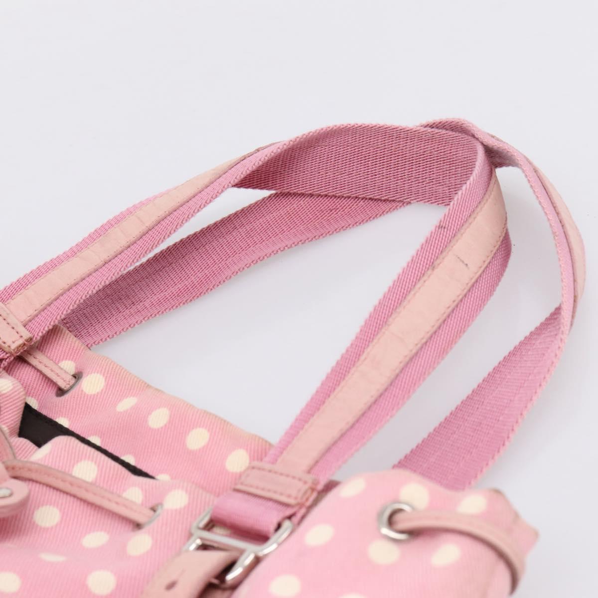 SAINT LAURENT Kahala Tote Bag Canvas Pink Silver 121631 Auth BA15529A