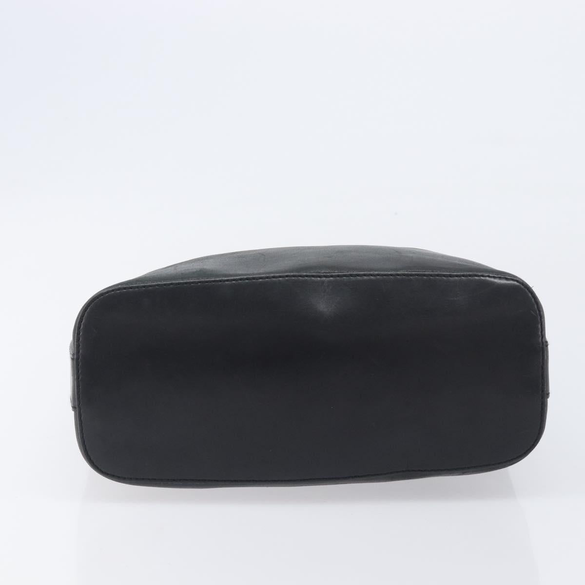 GUCCI Shoulder Bag Leather Black Silver 001 3814 Auth BA15533