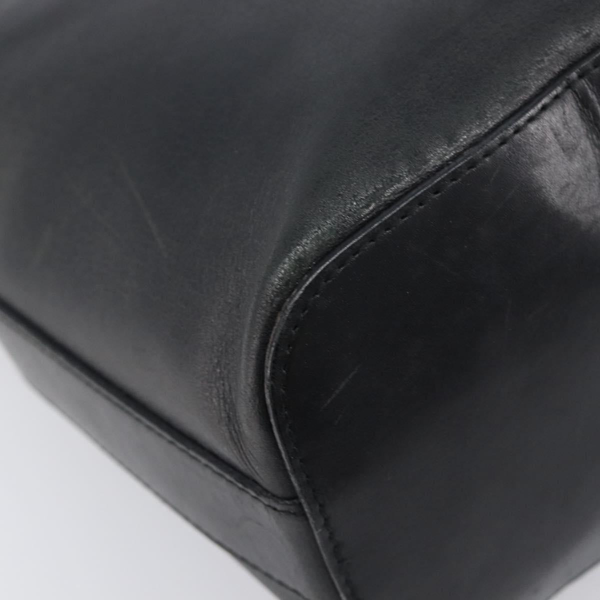 GUCCI Shoulder Bag Leather Black Silver 001 3814 Auth BA15533