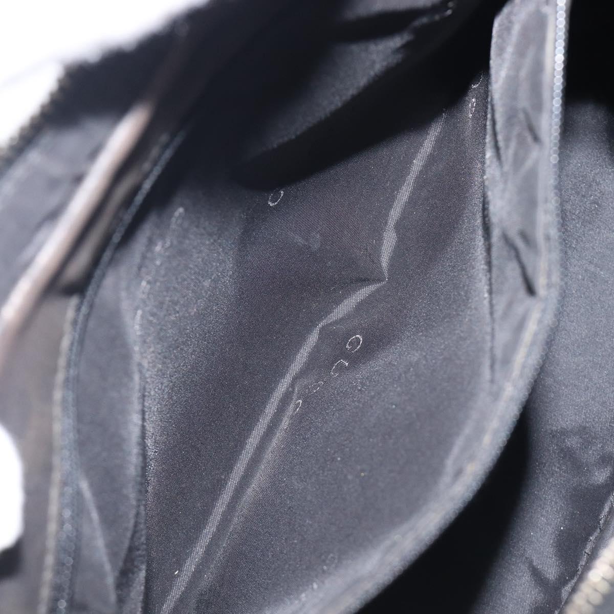 GUCCI Shoulder Bag Leather Black Silver 001 3814 Auth BA15533