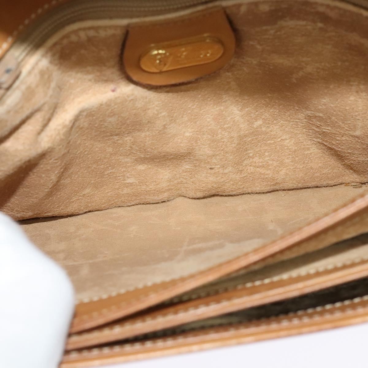 GUCCI Micro GG Supreme Shoulder Bag PVC Brown Gold 004 106 0024 Auth BA1554