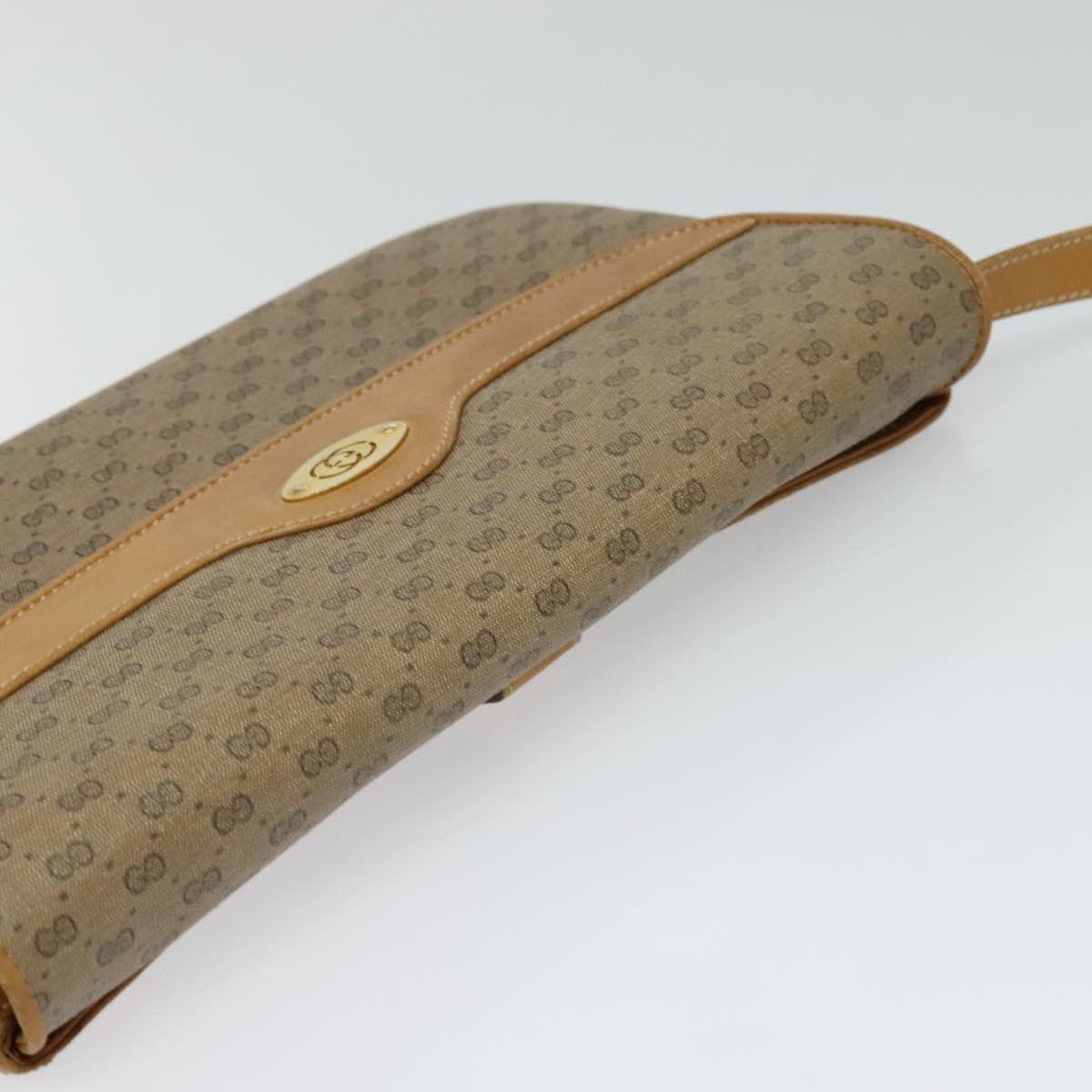 GUCCI Micro GG Supreme Shoulder Bag PVC Brown Gold 004 106 0024 Auth BA1554