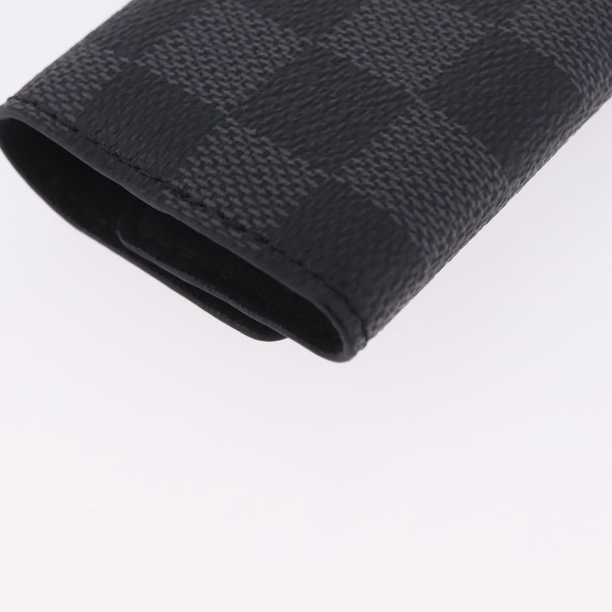 LOUIS VUITTON Damier Graphite Cufflink LV Catch Cuffs Metal M80188 Auth BA15541V