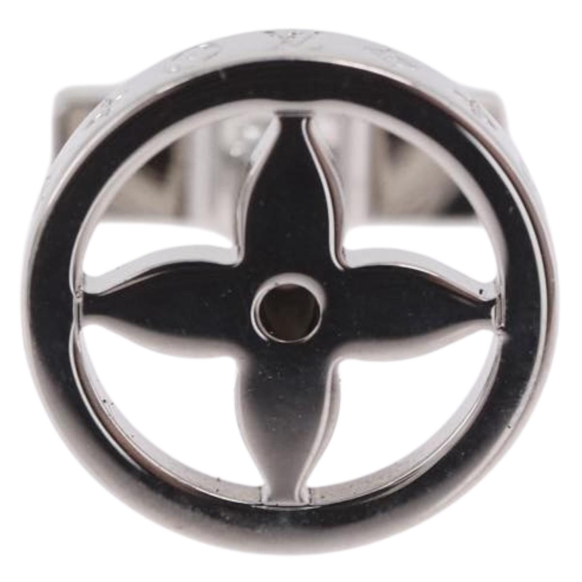 LOUIS VUITTON Damier Graphite Cufflink LV Catch Cuffs Metal M80188 Auth BA15541V