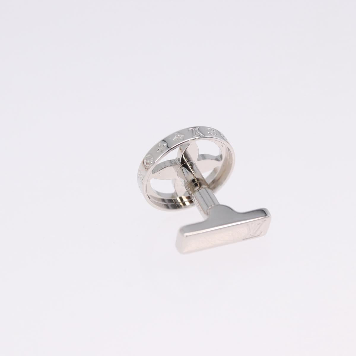 LOUIS VUITTON Damier Graphite Cufflink LV Catch Cuffs Metal M80188 Auth BA15541V