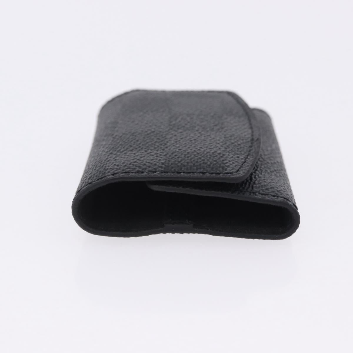 LOUIS VUITTON Damier Graphite Cufflink LV Catch Cuffs Metal M80188 Auth BA15541V