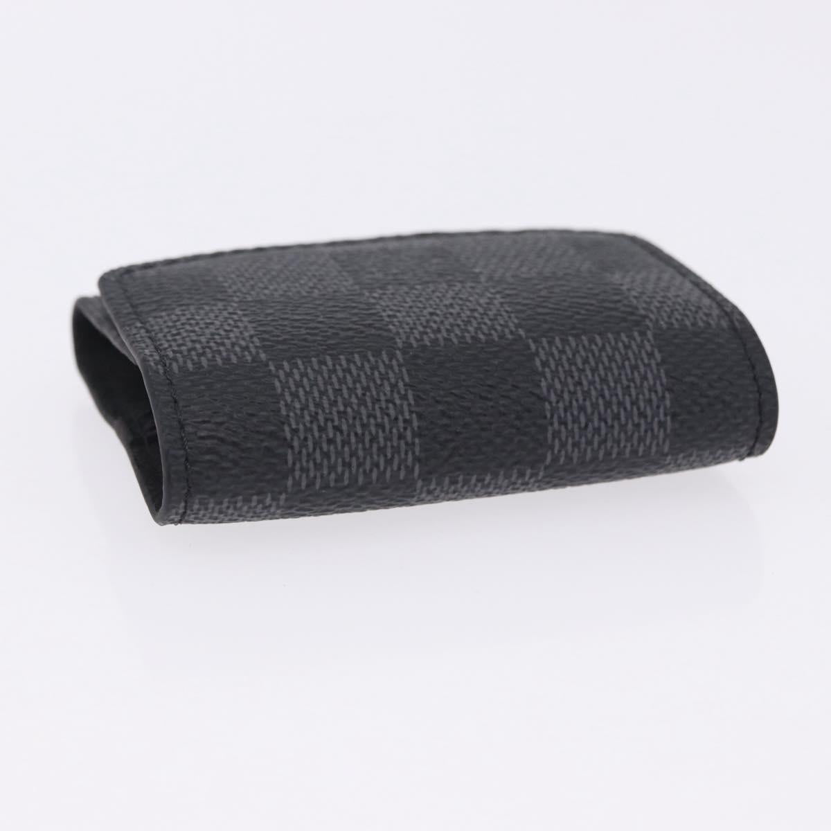 LOUIS VUITTON Damier Graphite Cufflink LV Catch Cuffs Metal M80188 Auth BA15541V