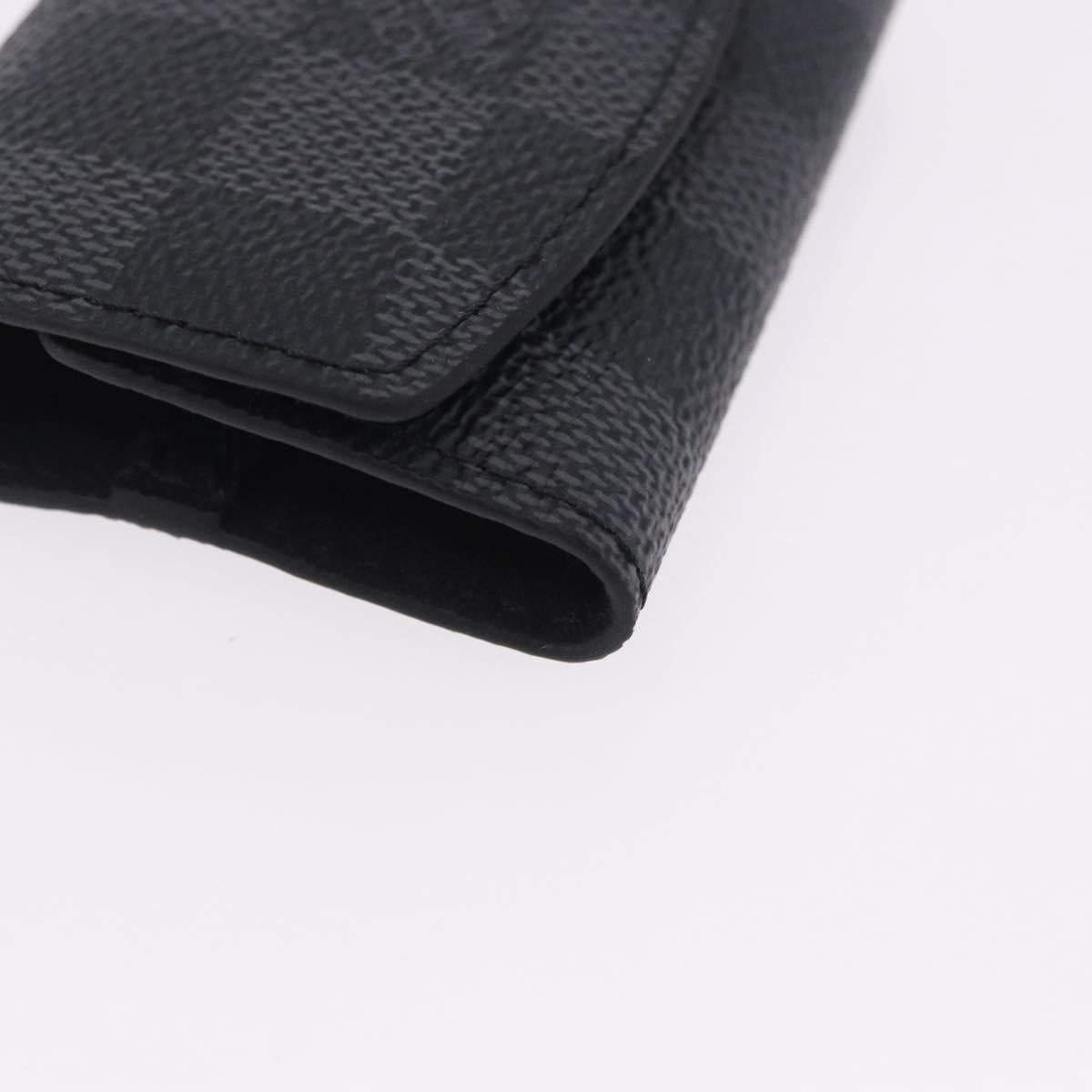 LOUIS VUITTON Damier Graphite Cufflink LV Catch Cuffs Metal M80188 Auth BA15541V