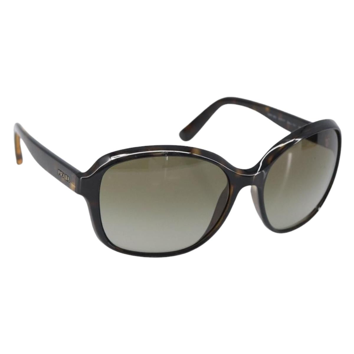 PRADA Sunglasses Plastic Brown Gold Tone Auth BA15543