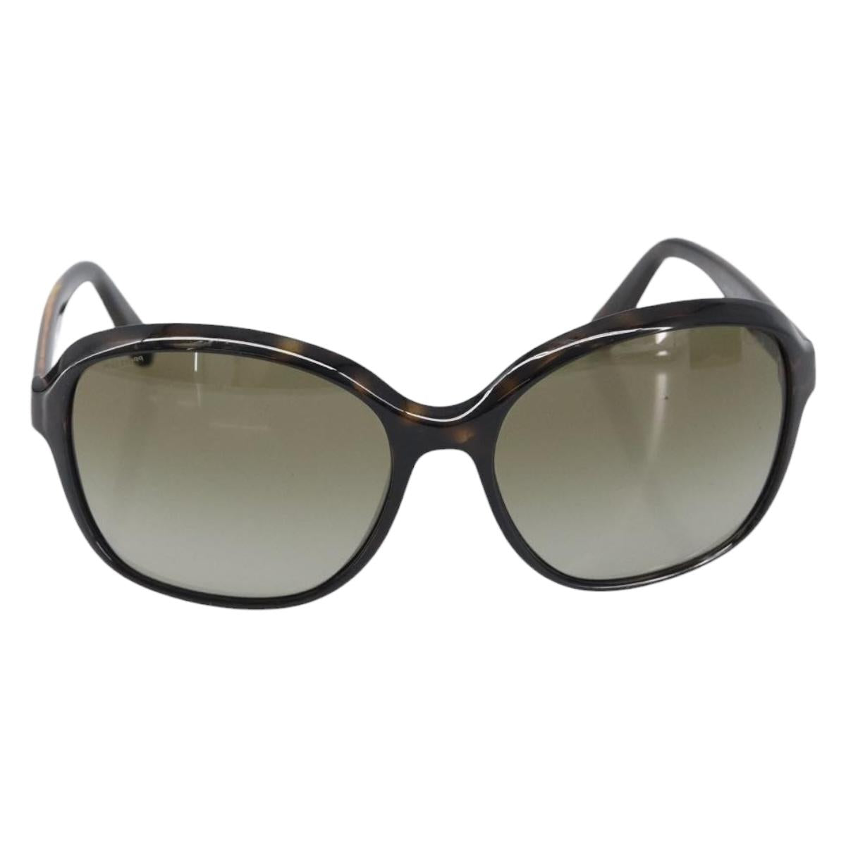 PRADA Sunglasses Plastic Brown Gold Tone Auth BA15543