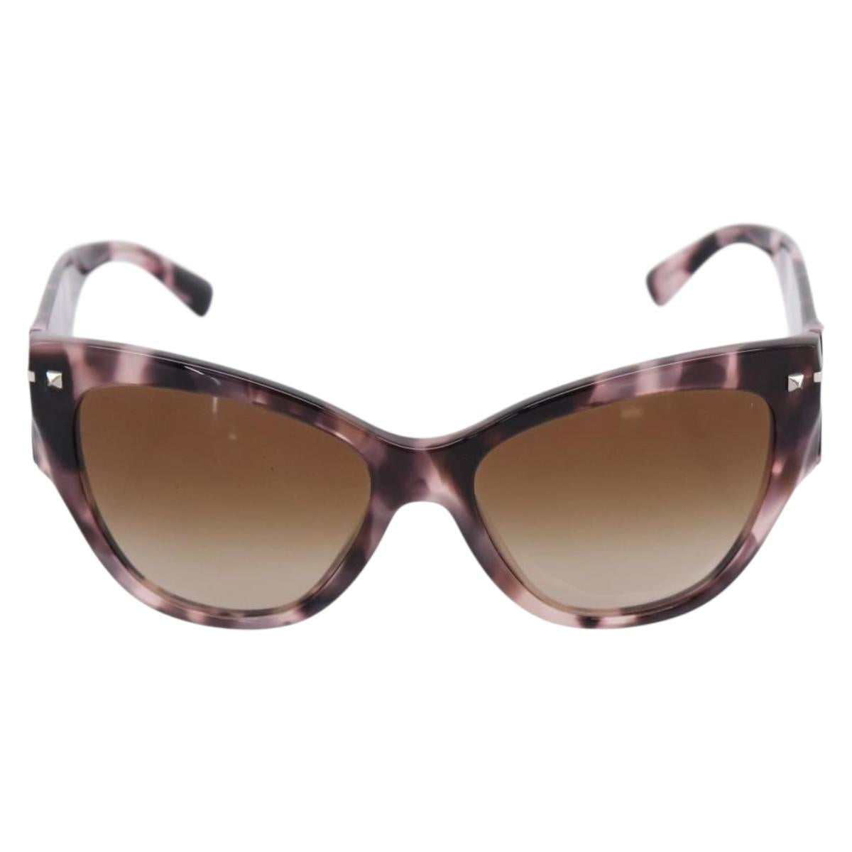 VALENTINO Sunglasses Plastic Pink Silver Auth BA15546A