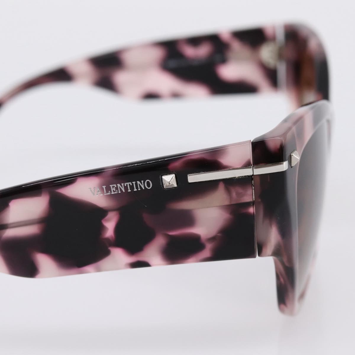 VALENTINO Sunglasses Plastic Pink Silver Auth BA15546A