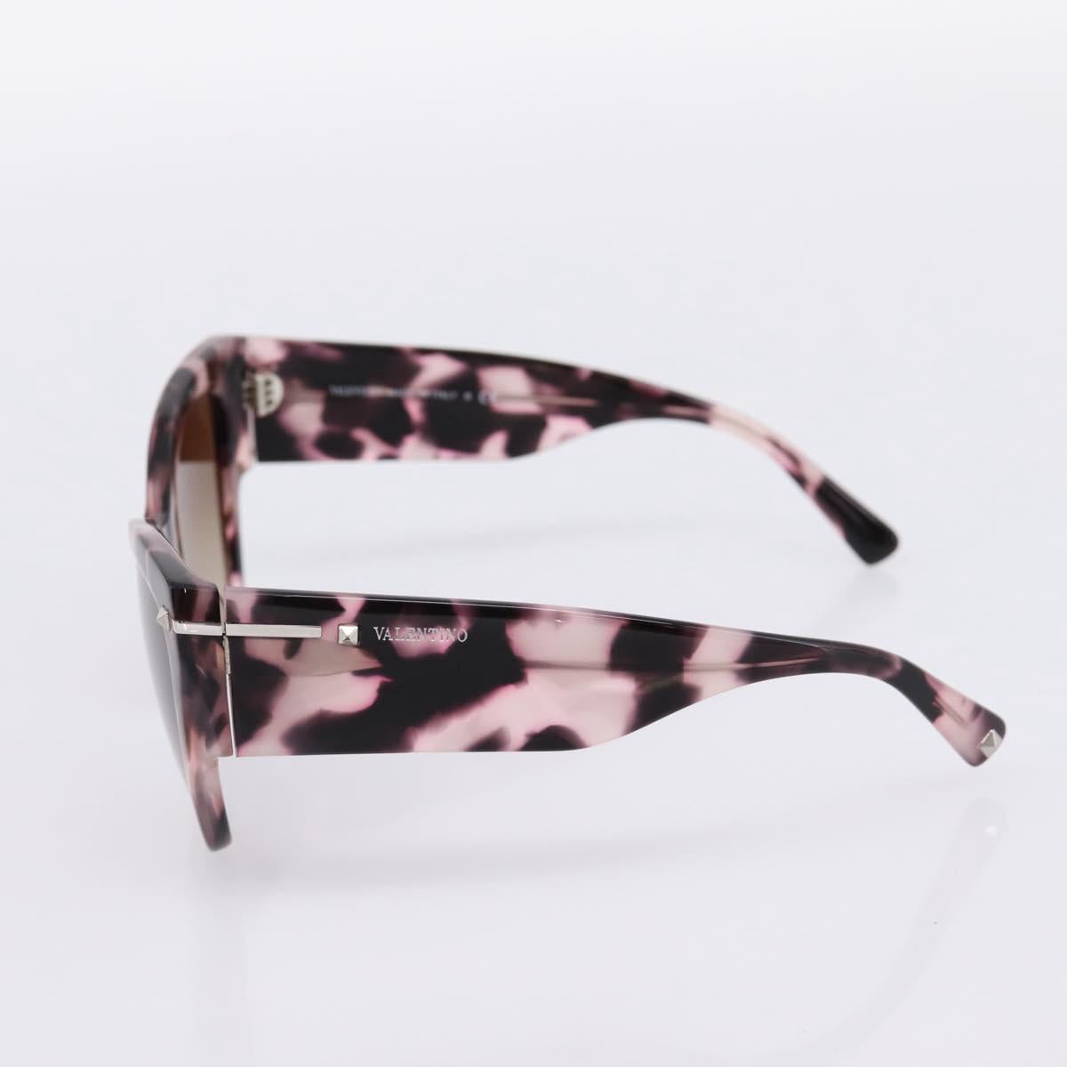 VALENTINO Sunglasses Plastic Pink Silver Auth BA15546A