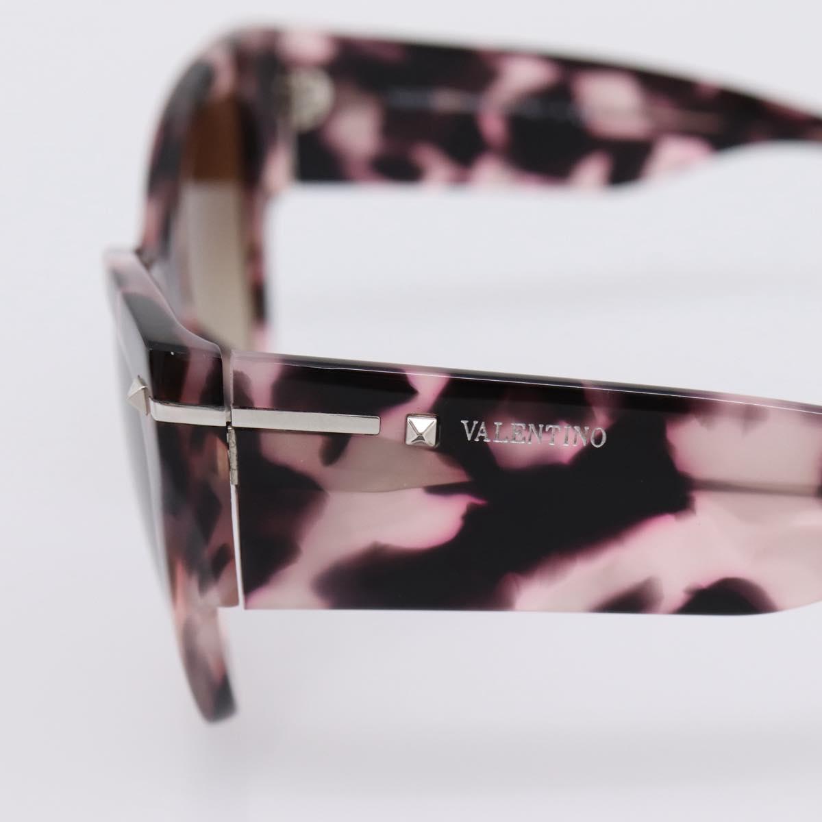 VALENTINO Sunglasses Plastic Pink Silver Auth BA15546A