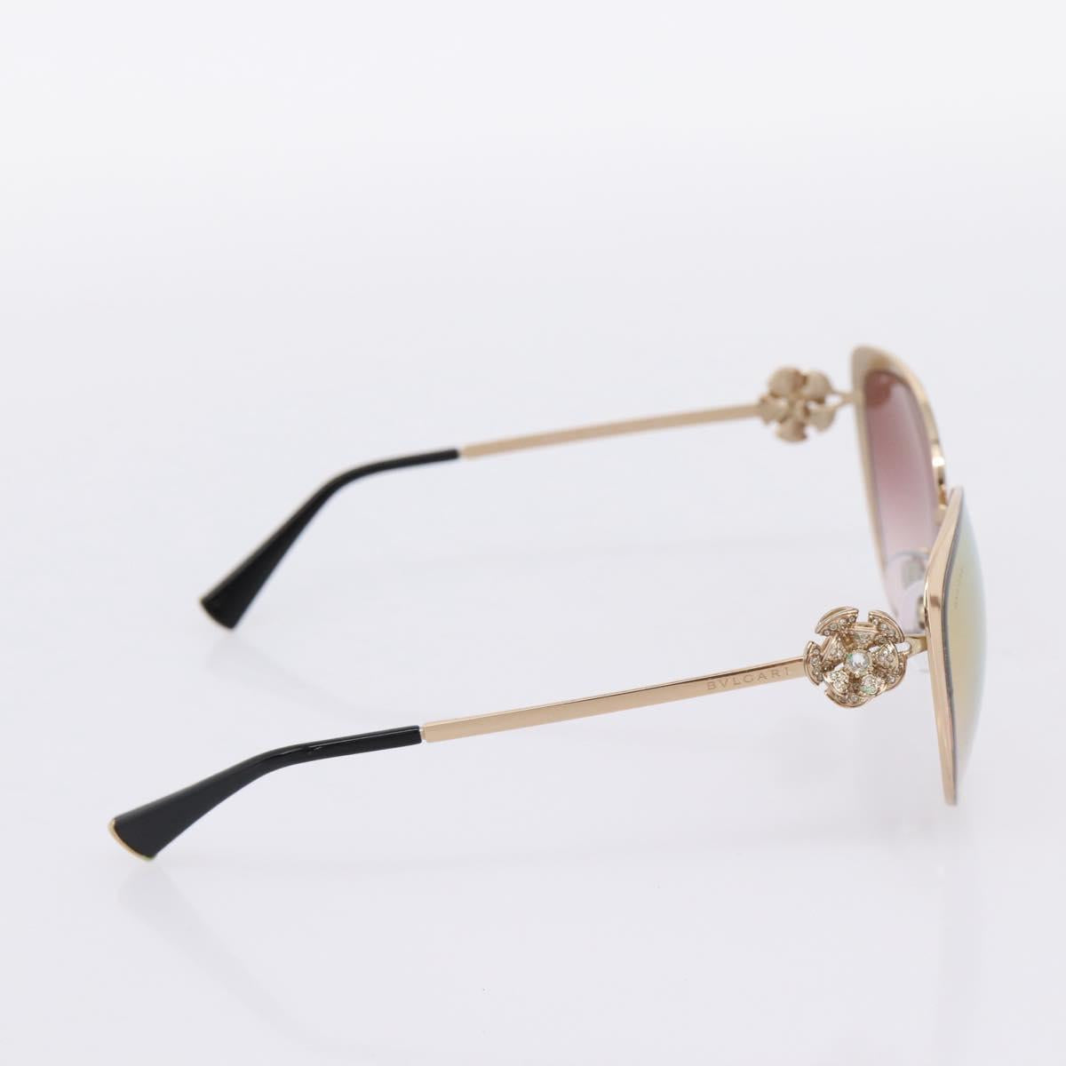 BVLGARI Sunglasses Metal Gold Black Auth BA15547V