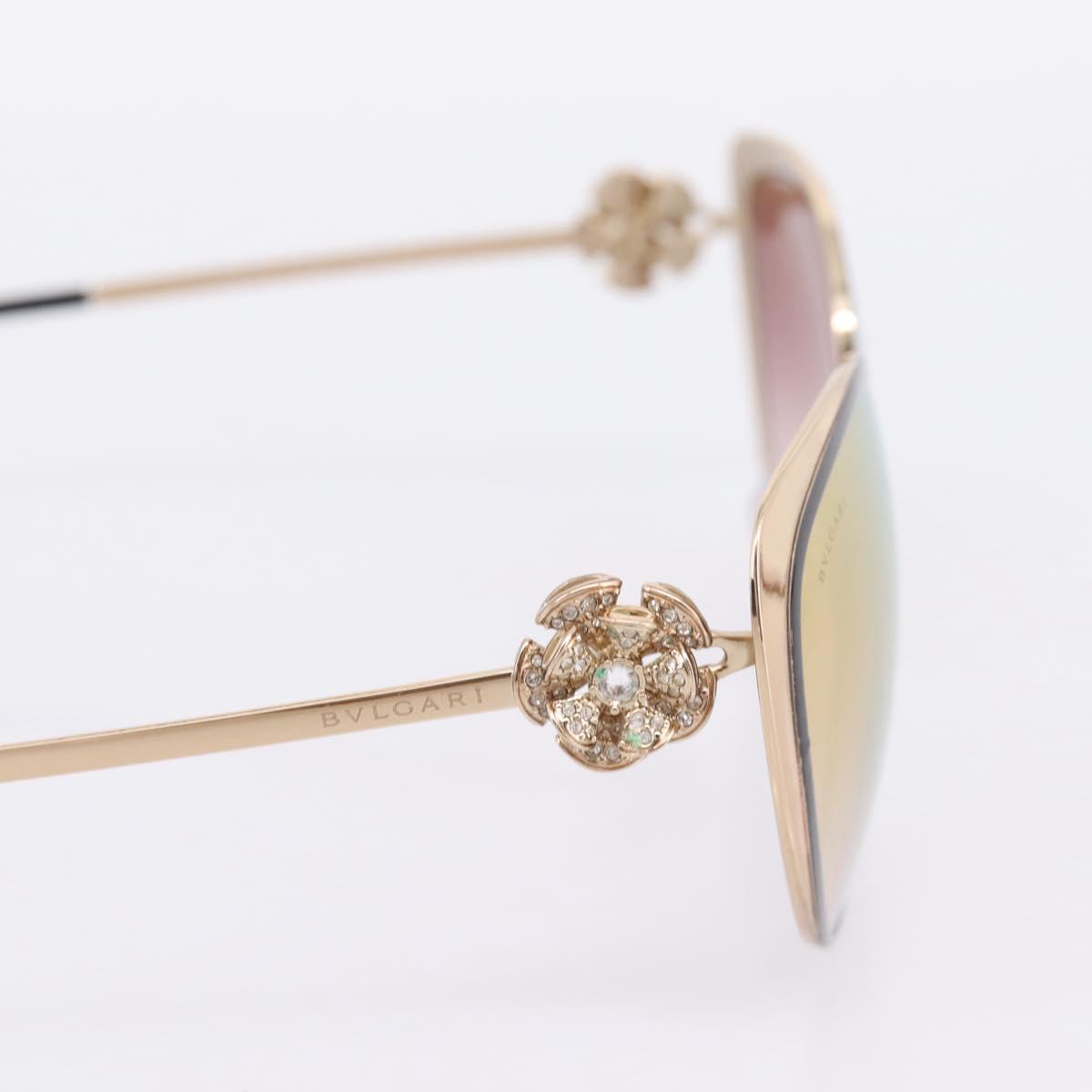 BVLGARI Sunglasses Metal Gold Black Auth BA15547V