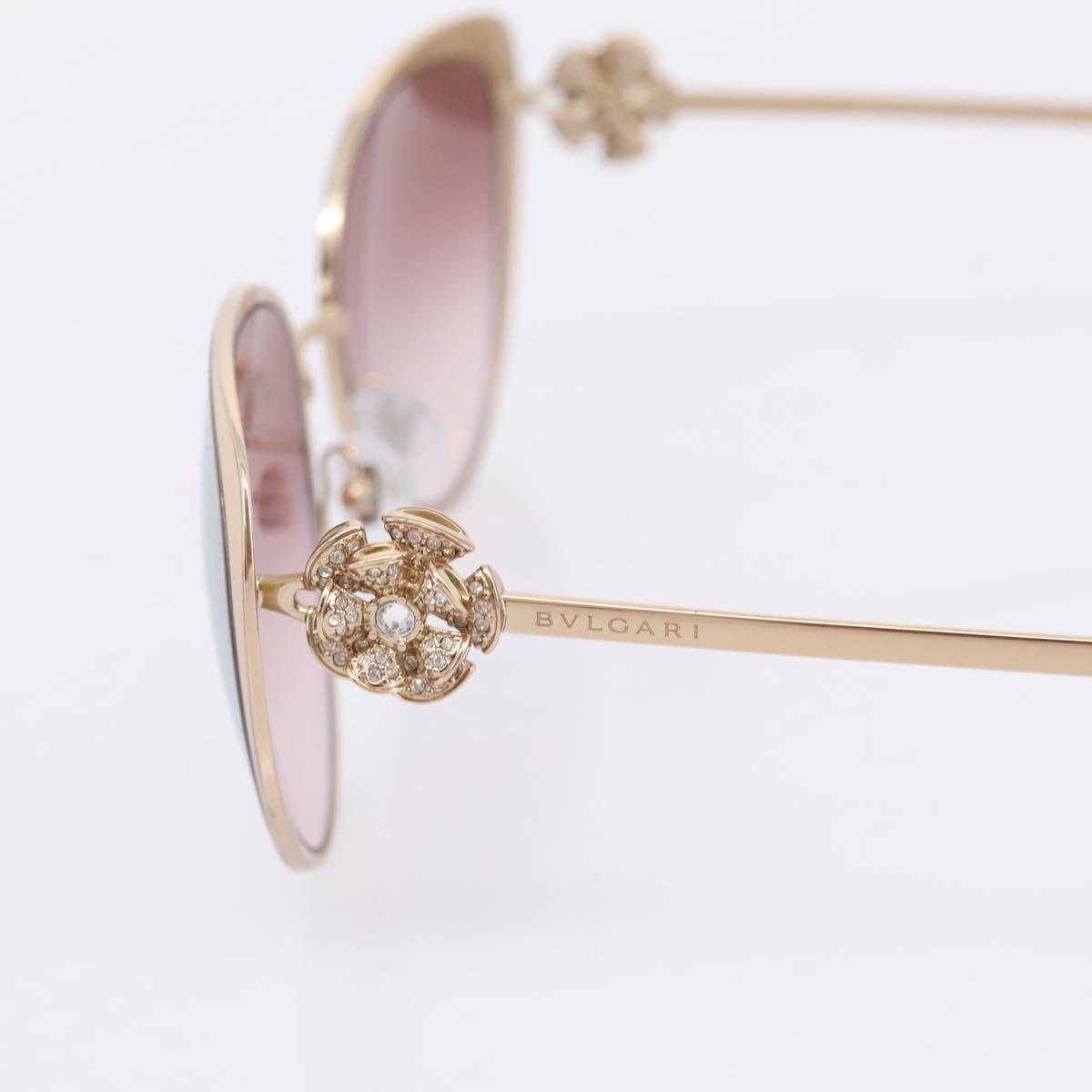 BVLGARI Sunglasses Metal Gold Black Auth BA15547V