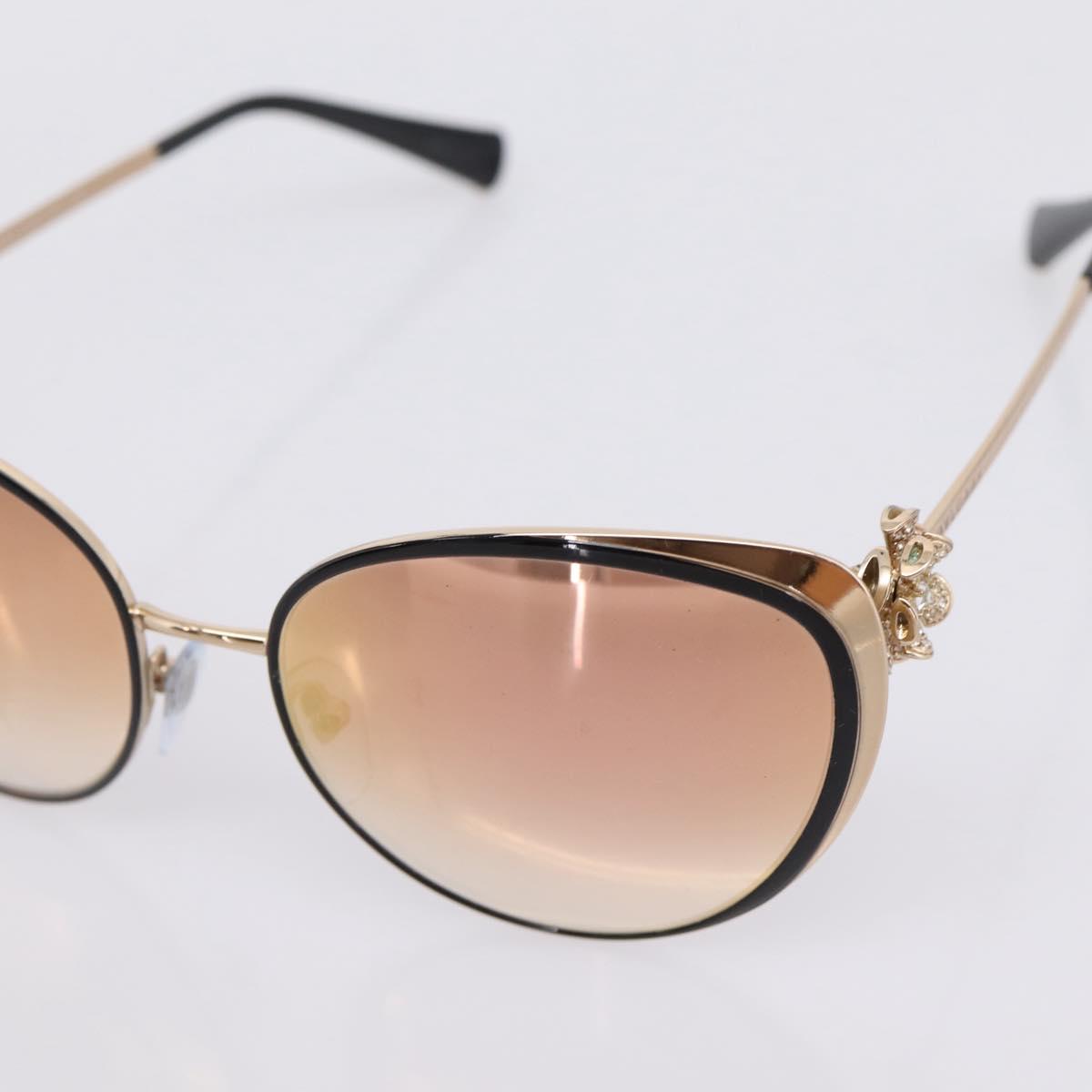 BVLGARI Sunglasses Metal Gold Black Auth BA15547V