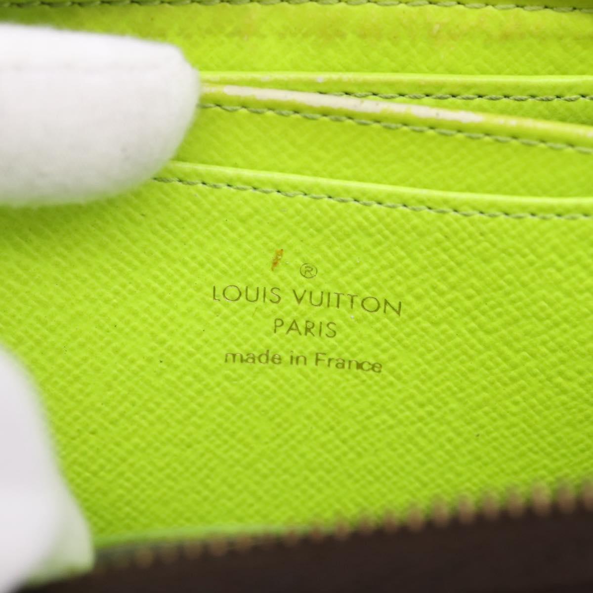 LOUIS VUITTON Monogram Graffiti Zippy Coin Purse Green M93709 LV Auth BA15548