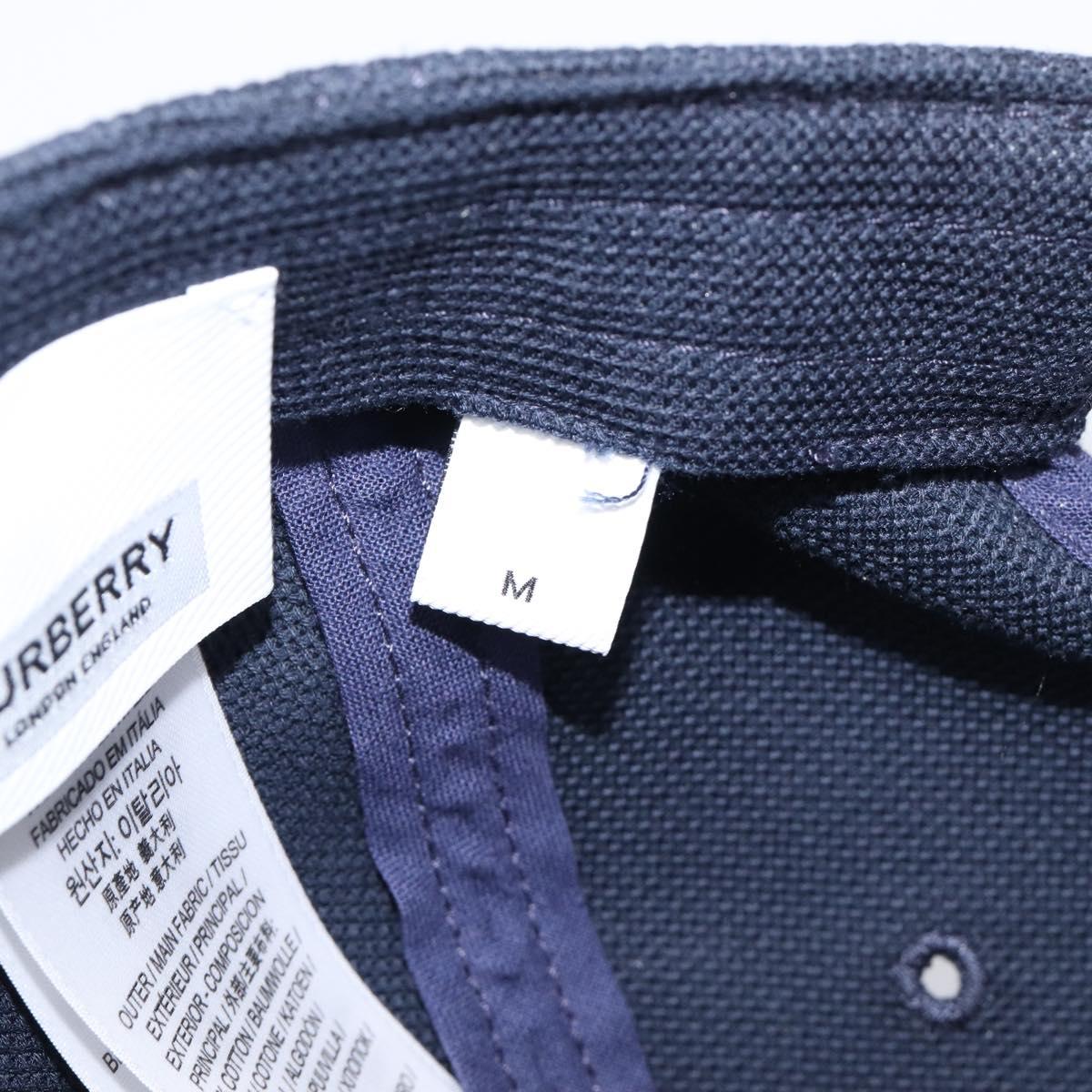 BURBERRY Cap Cotton Navy Red Auth BA15549