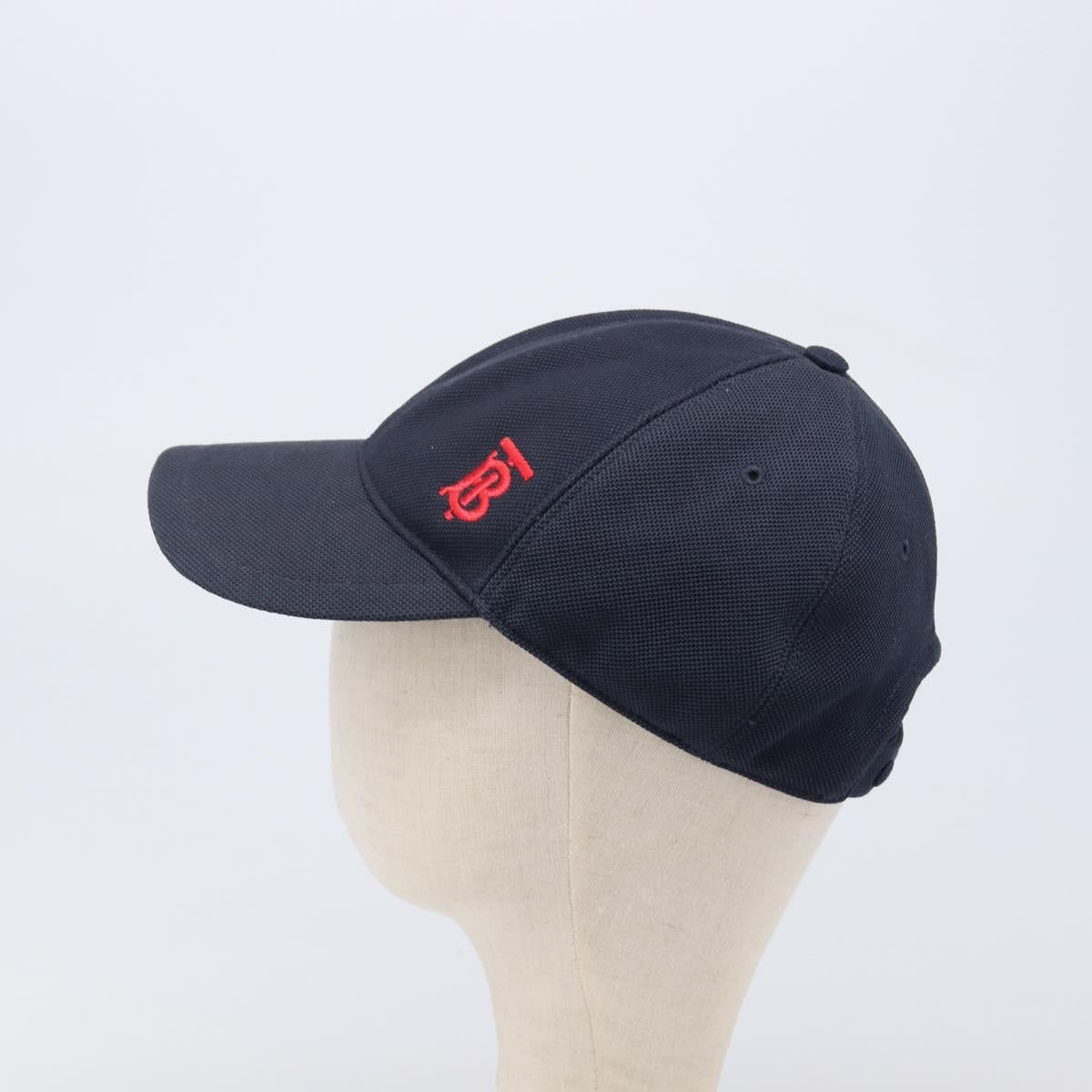 BURBERRY Cap Cotton Navy Red Auth BA15549
