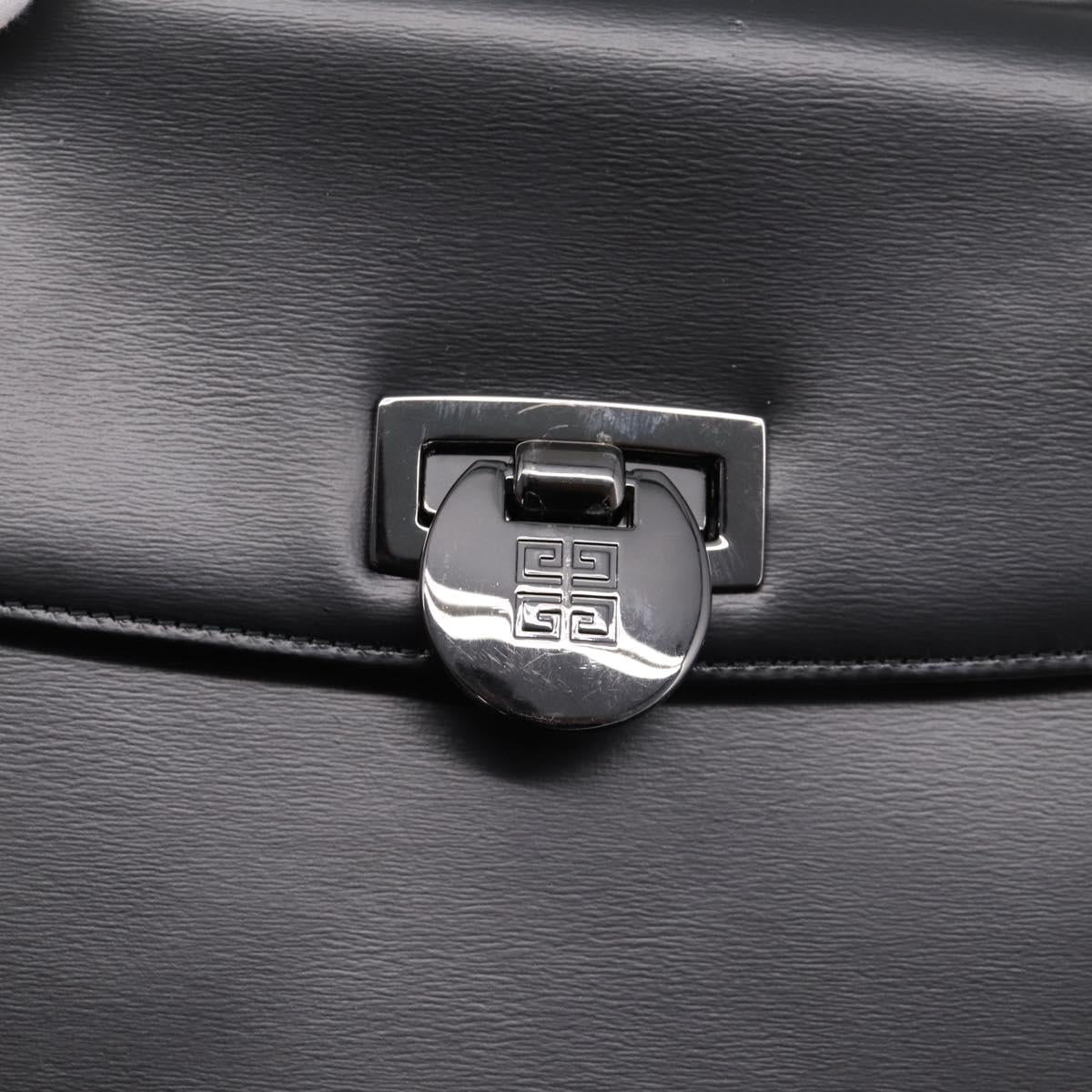 GIVENCHY Hand Bag Leather 2way Black Auth BA15552A