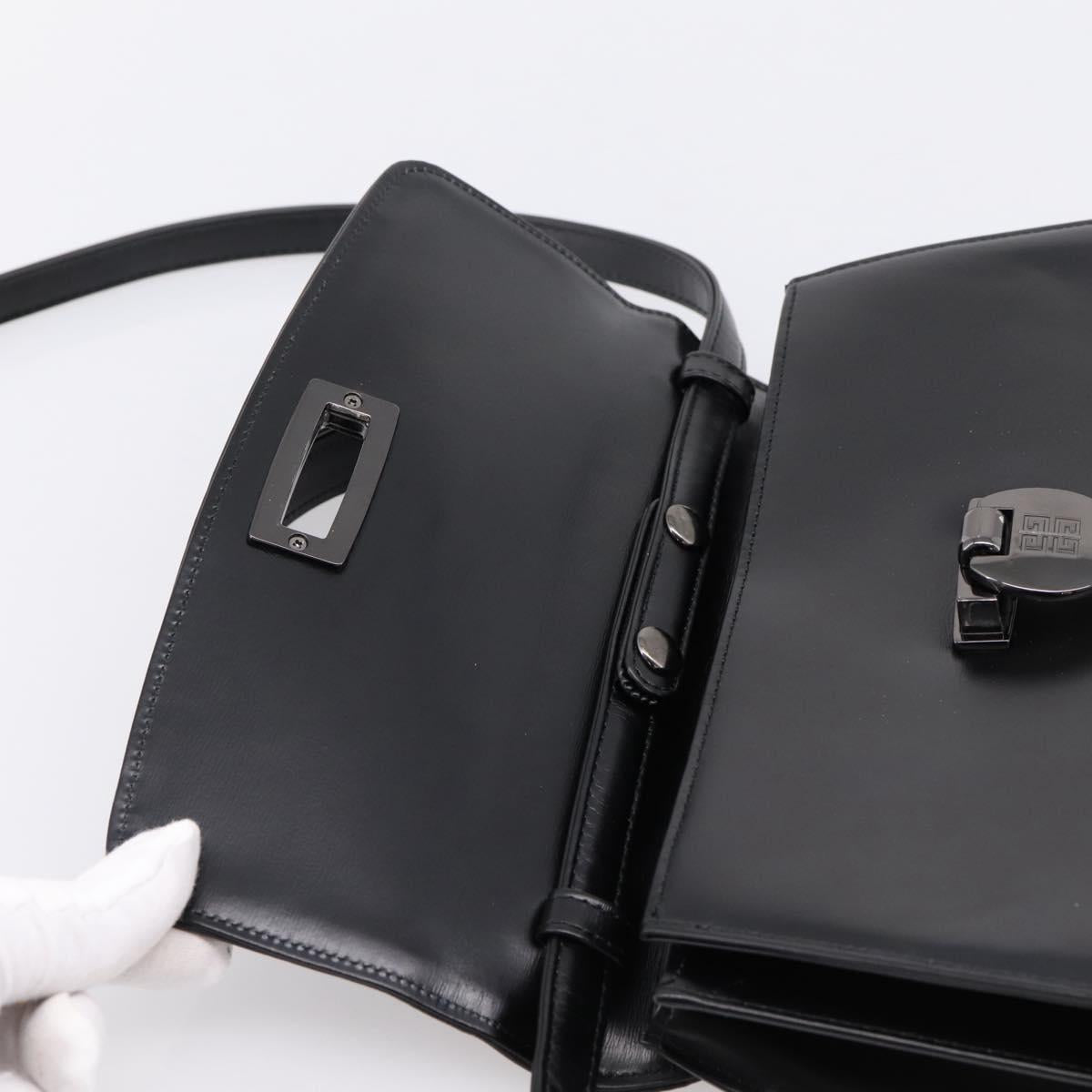 GIVENCHY Hand Bag Leather 2way Black Auth BA15552A