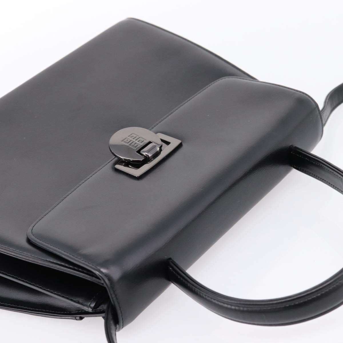 GIVENCHY Hand Bag Leather 2way Black Auth BA15552A