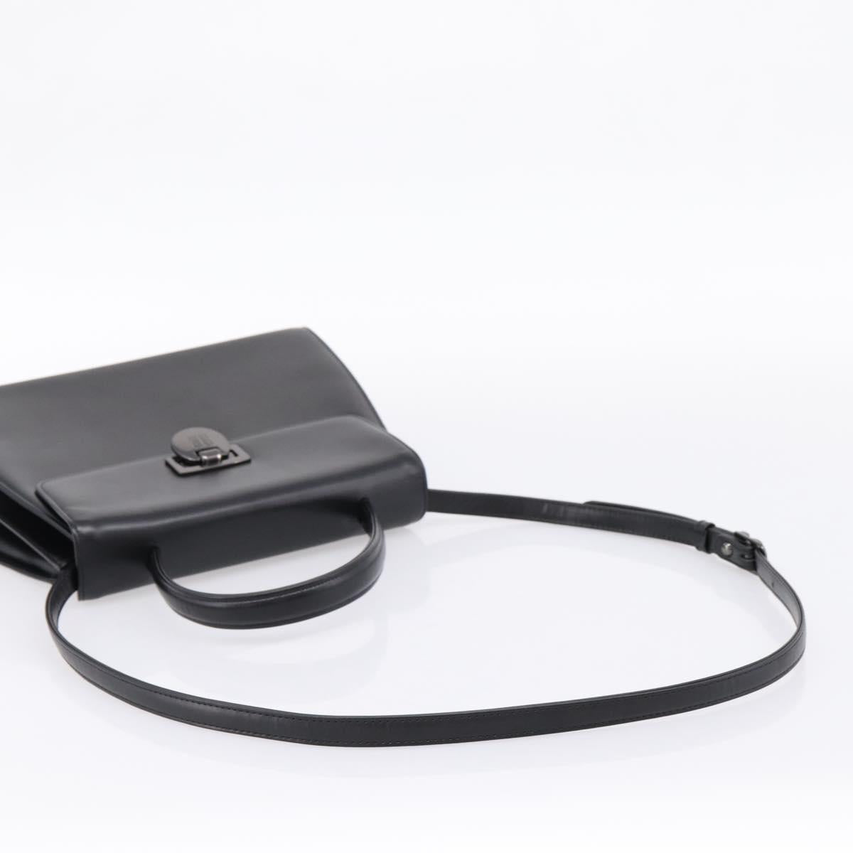 GIVENCHY Hand Bag Leather 2way Black Auth BA15552A