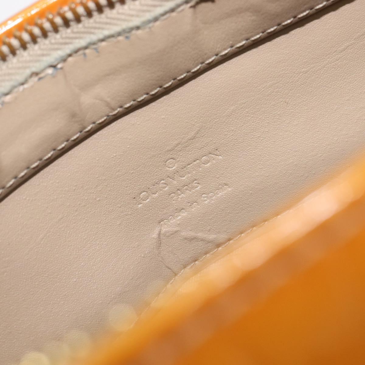 LOUIS VUITTON Monogram Vernis Houston Hand Bag Beige M91004 LV Auth BA15557