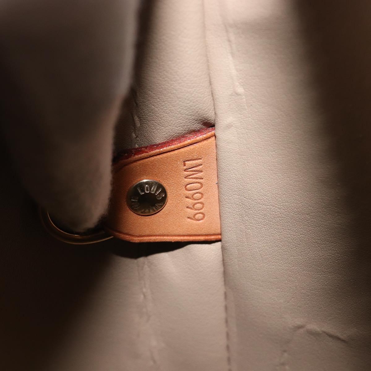 LOUIS VUITTON Monogram Vernis Houston Hand Bag Beige M91004 LV Auth BA15557