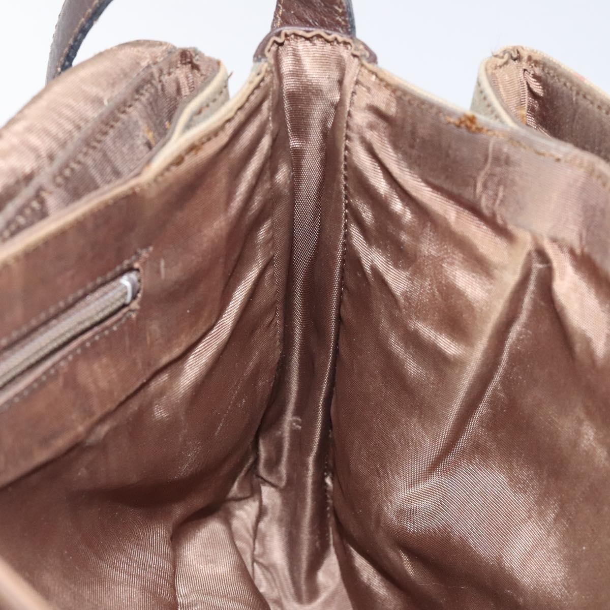 Burberrys Nova Check Shoulder Bag Canvas Brown Gold Auth BA1556