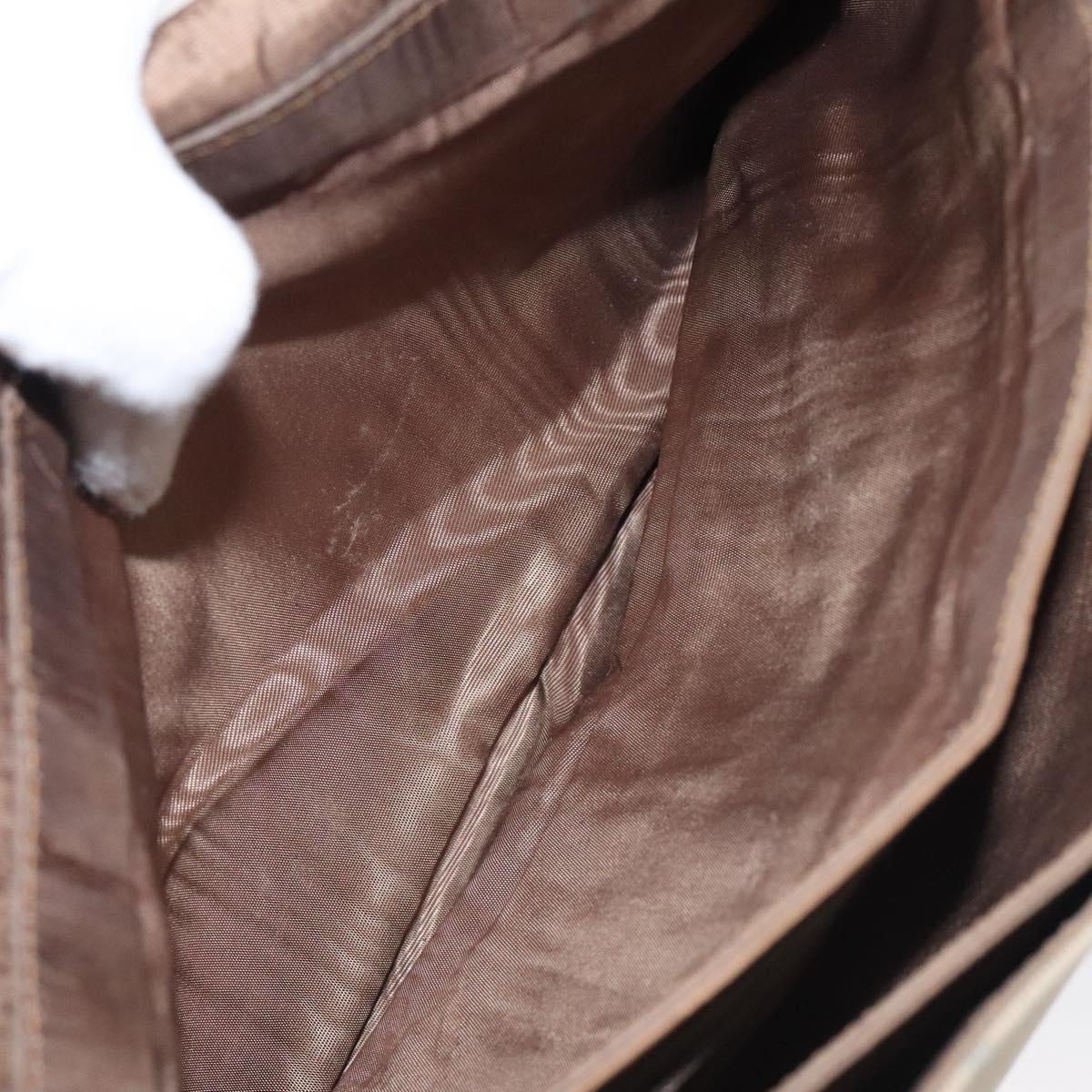 Burberrys Nova Check Shoulder Bag Canvas Brown Gold Auth BA1556