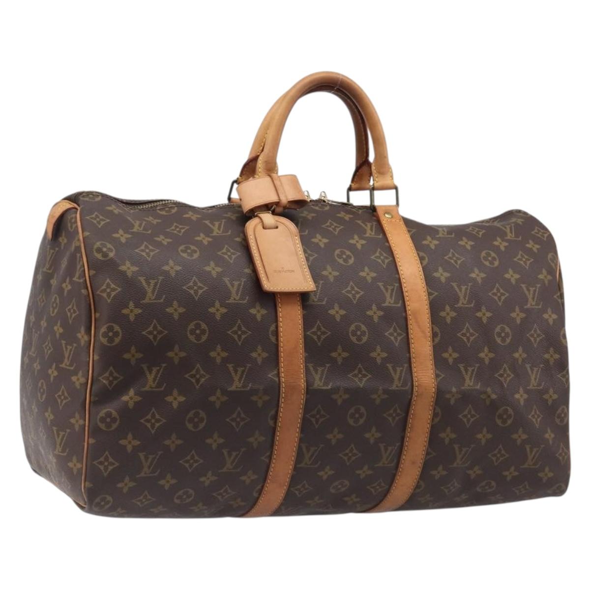 LOUIS VUITTON Monogram Keepall 50 Boston Bag M41426 LV Auth BA15561A