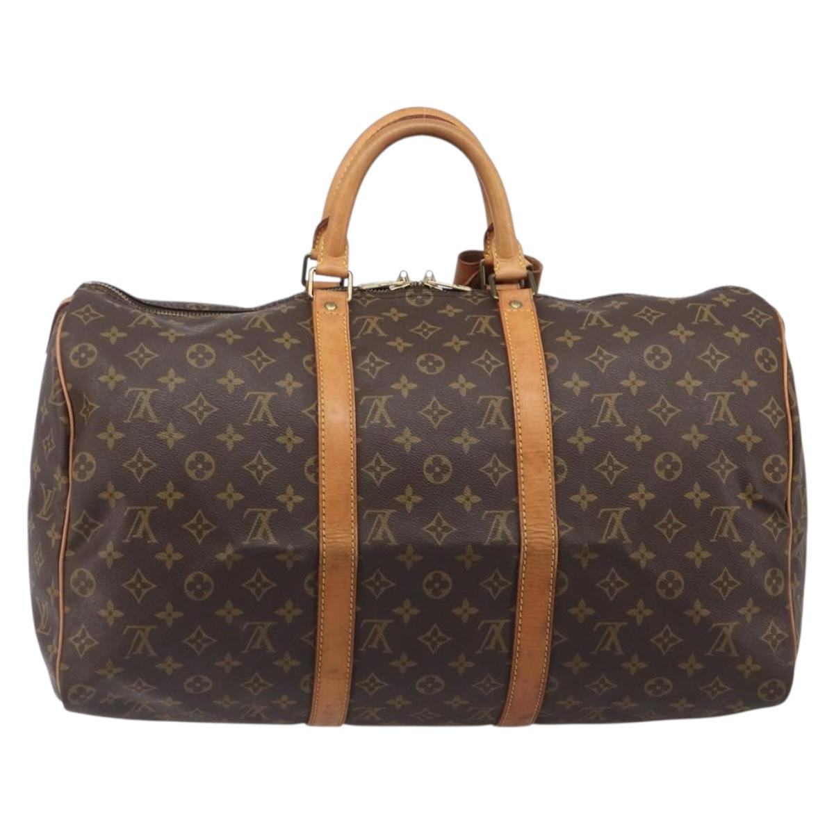 LOUIS VUITTON Monogram Keepall 50 Boston Bag M41426 LV Auth BA15561A