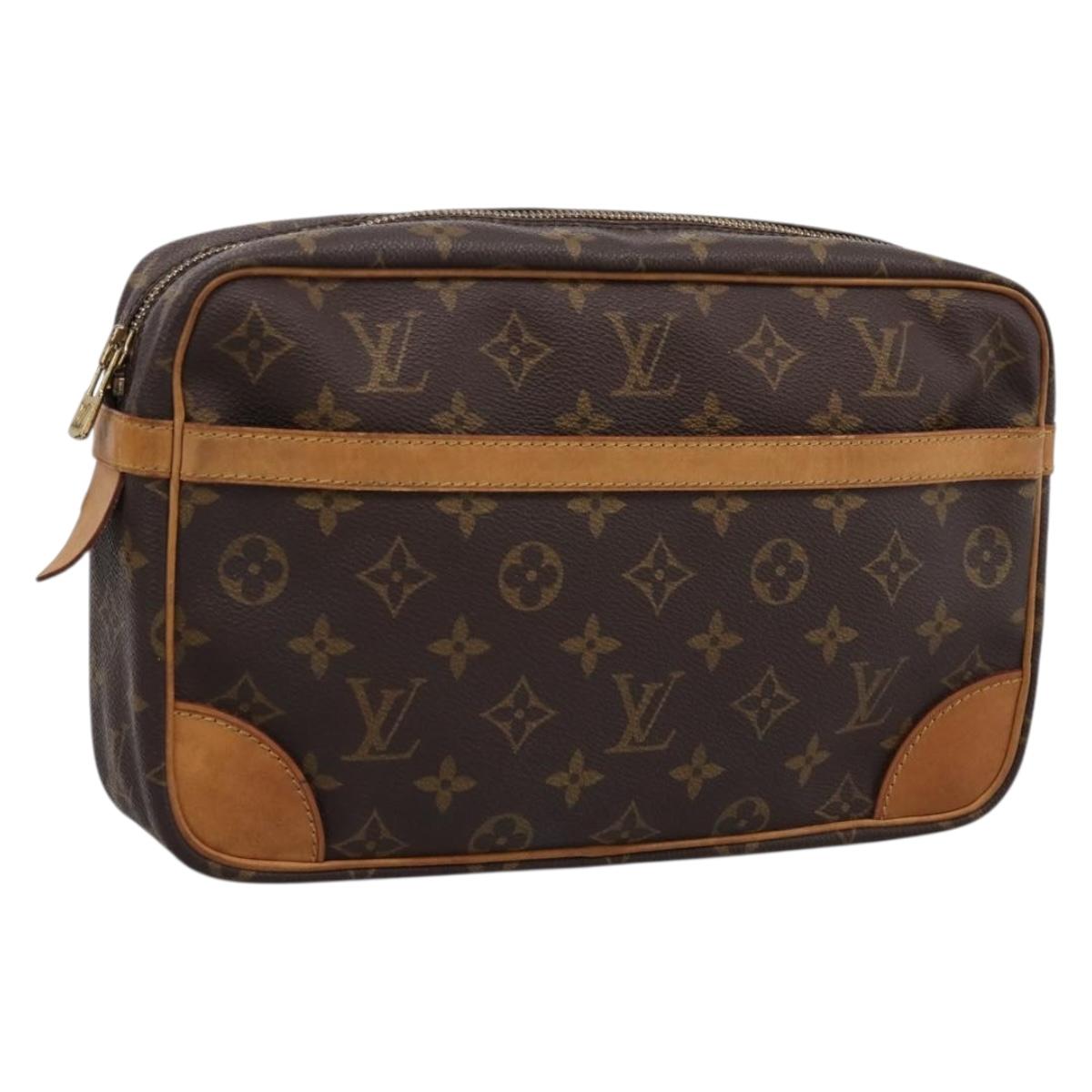 LOUIS VUITTON Monogram Compiegne 28 Clutch Bag M51845 LV Auth BA15562