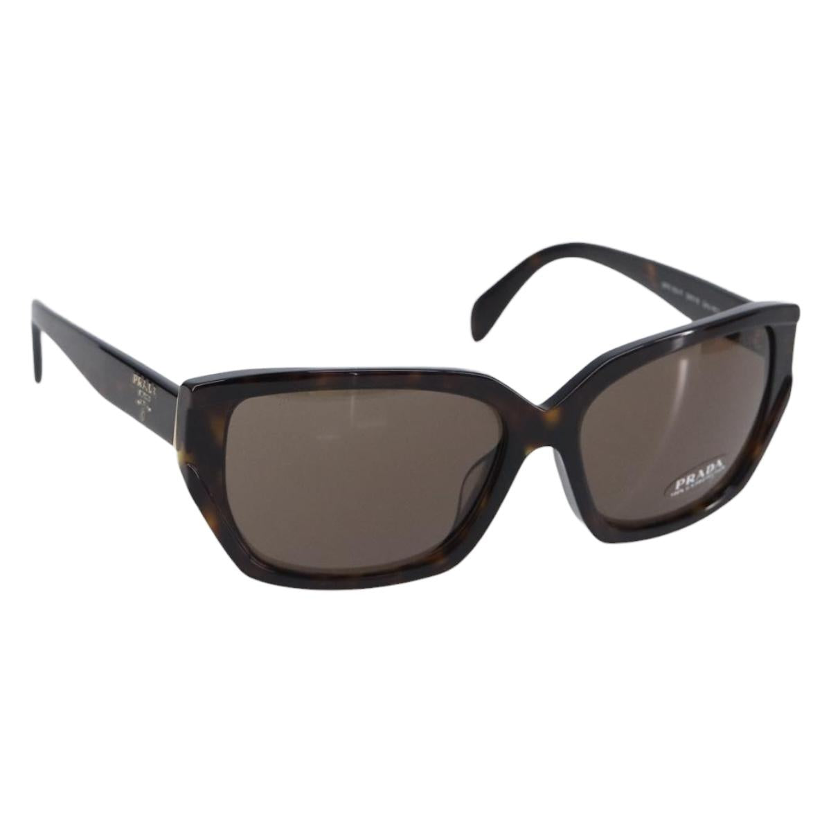 PRADA Sunglasses Plastic Black Gold Tone Auth BA15566V
