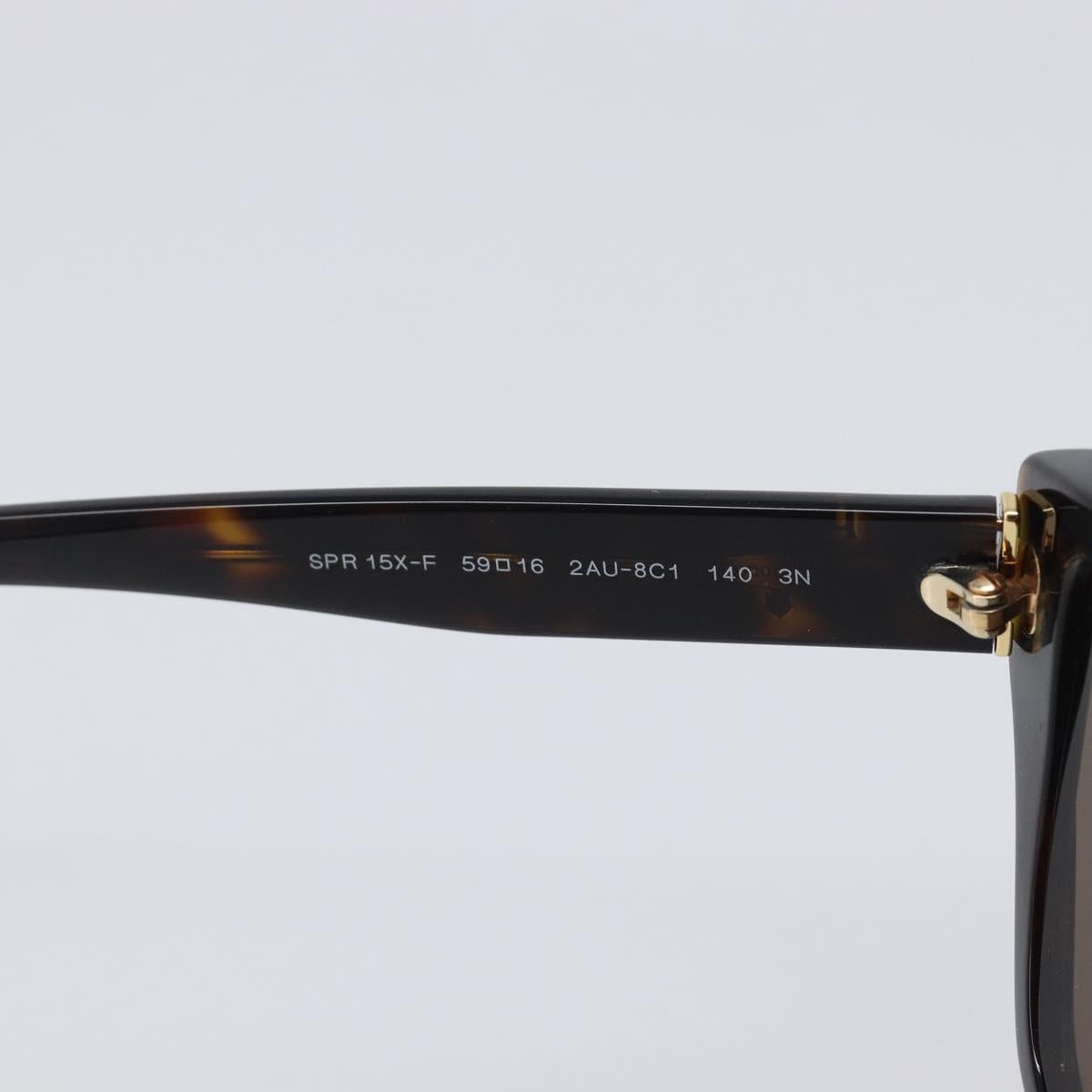 PRADA Sunglasses Plastic Black Gold Tone Auth BA15566V