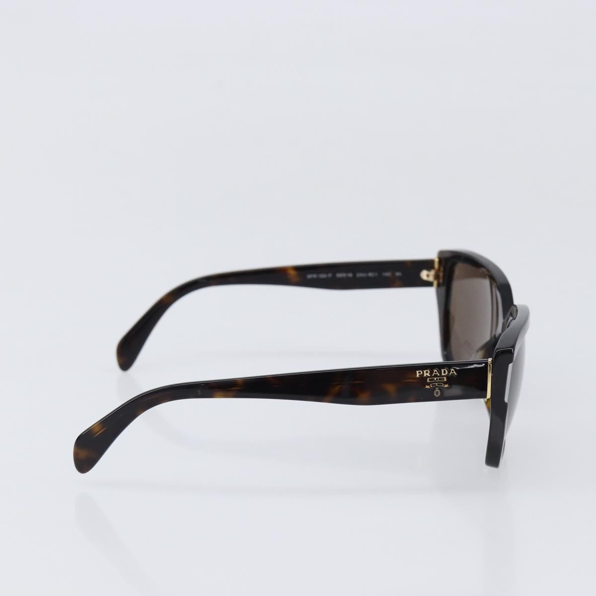 PRADA Sunglasses Plastic Black Gold Tone Auth BA15566V