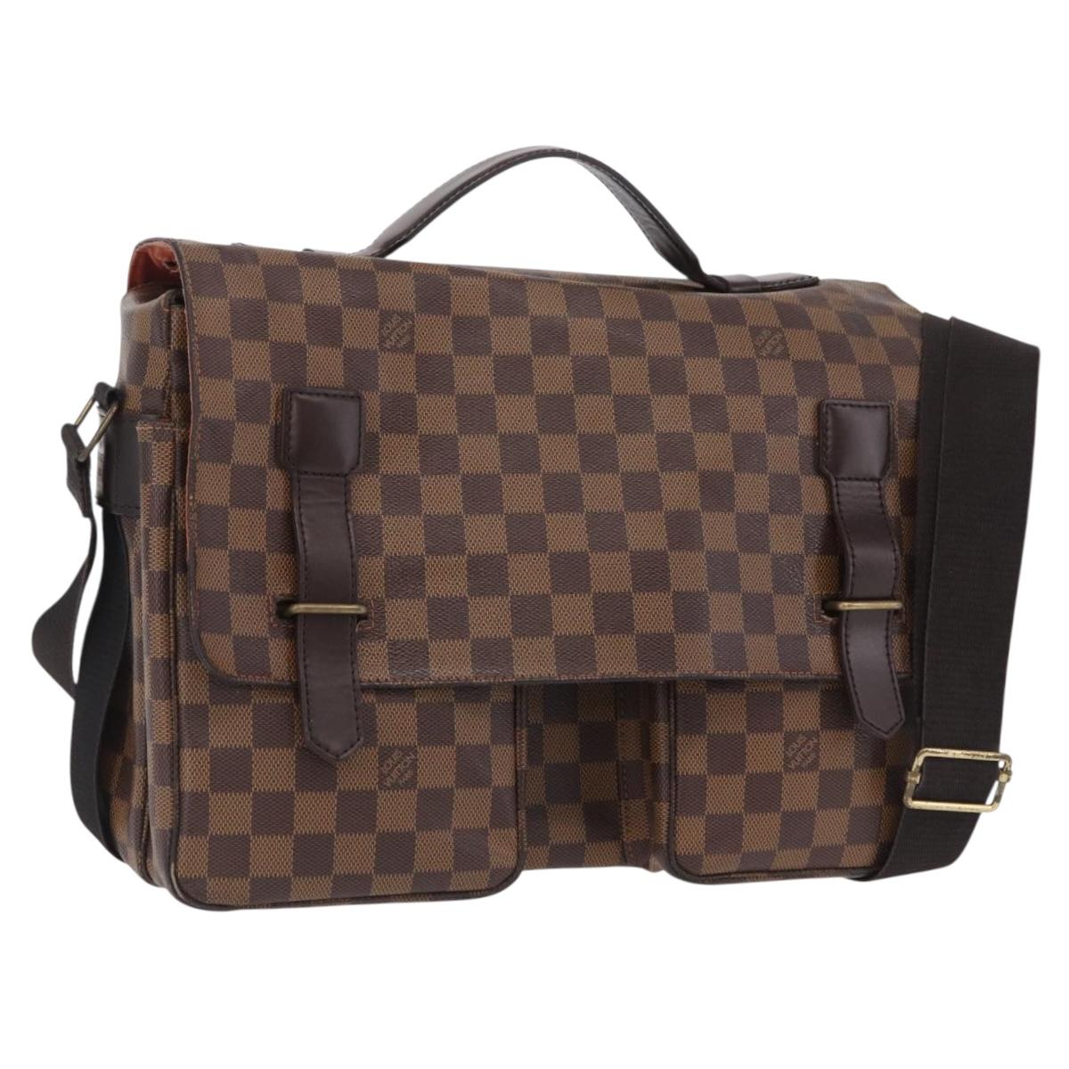 LOUIS VUITTON Damier Ebene Broadway Shoulder Bag N42270 LV Auth BA15571