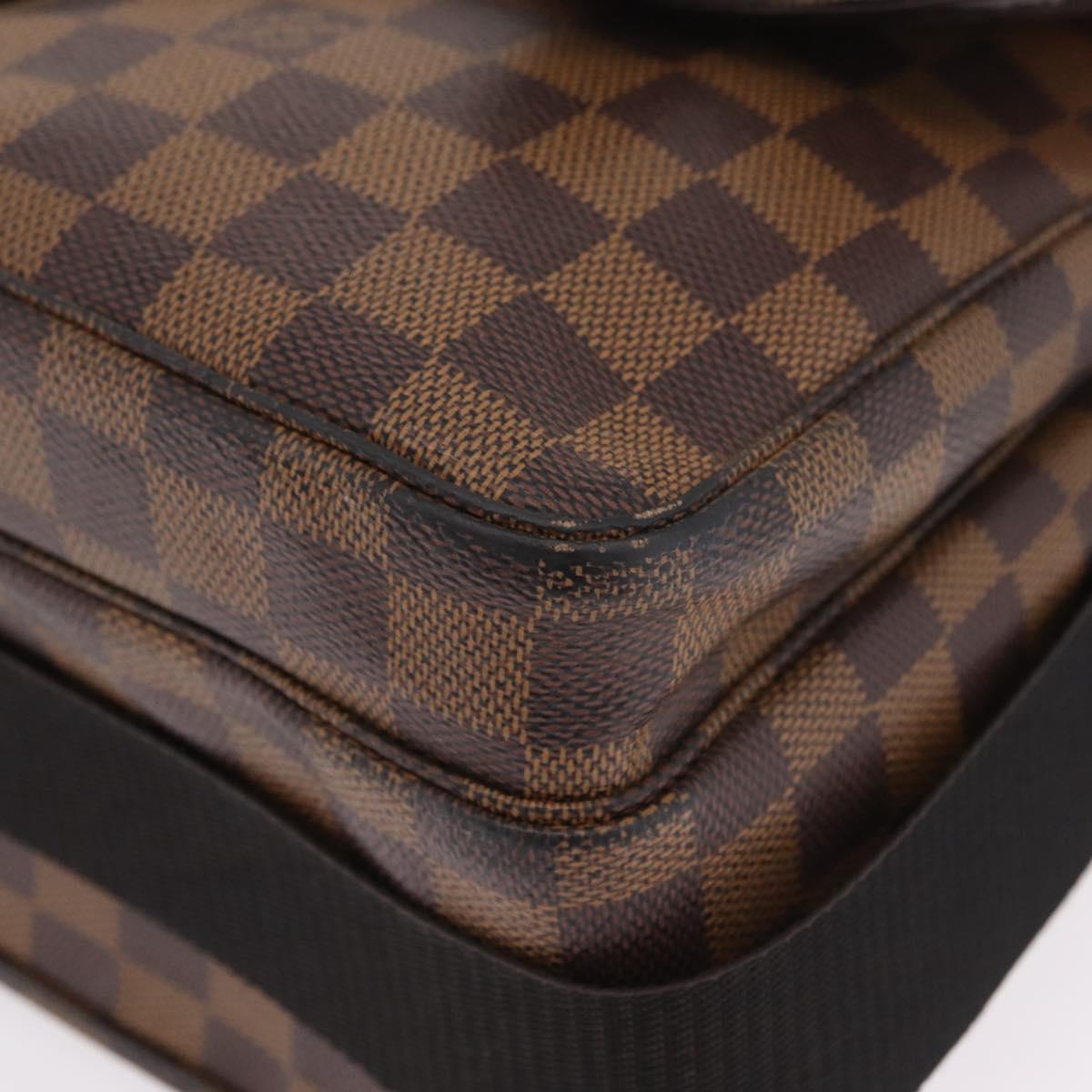 LOUIS VUITTON Damier Ebene Broadway Shoulder Bag N42270 LV Auth BA15571