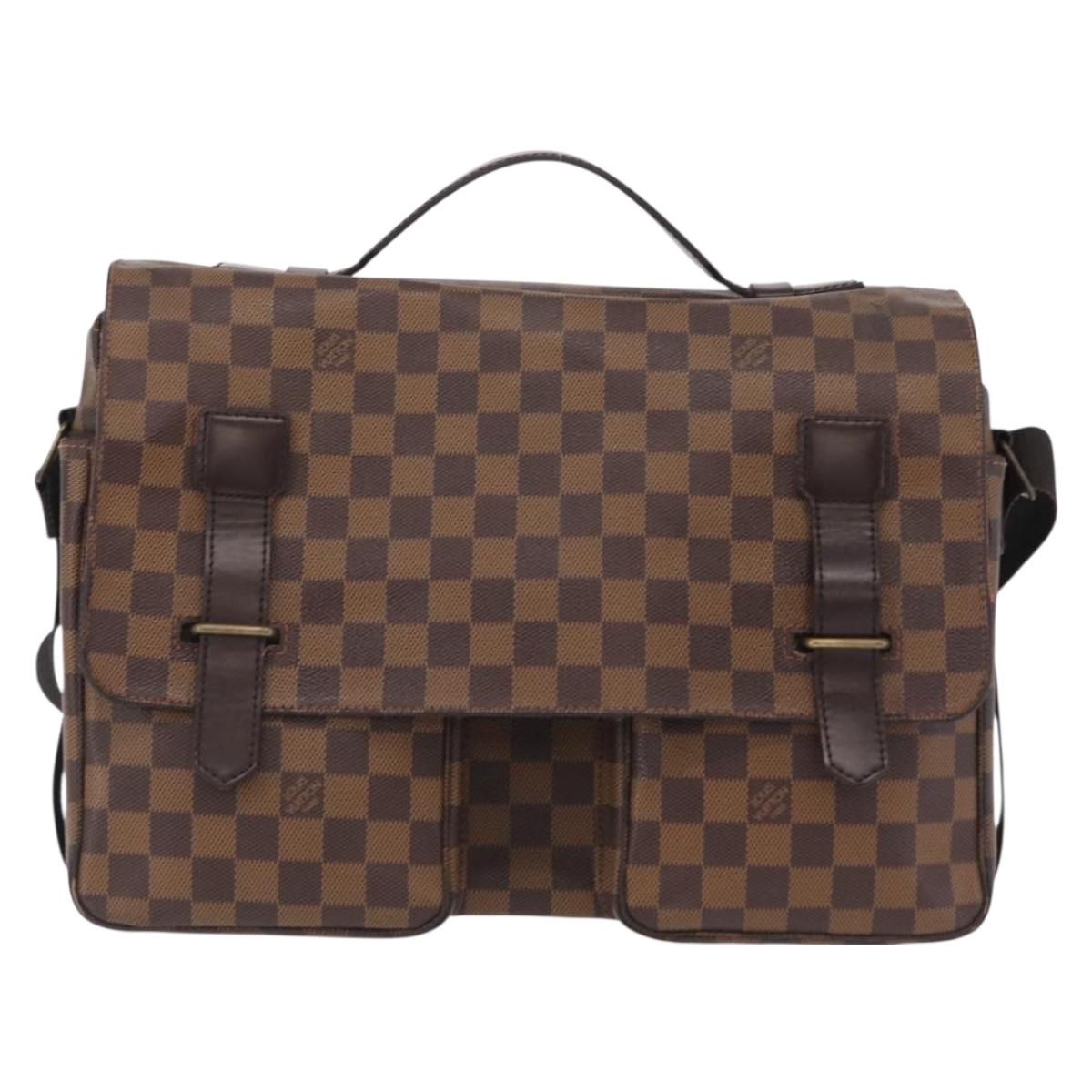 LOUIS VUITTON Damier Ebene Broadway Shoulder Bag N42270 LV Auth BA15571
