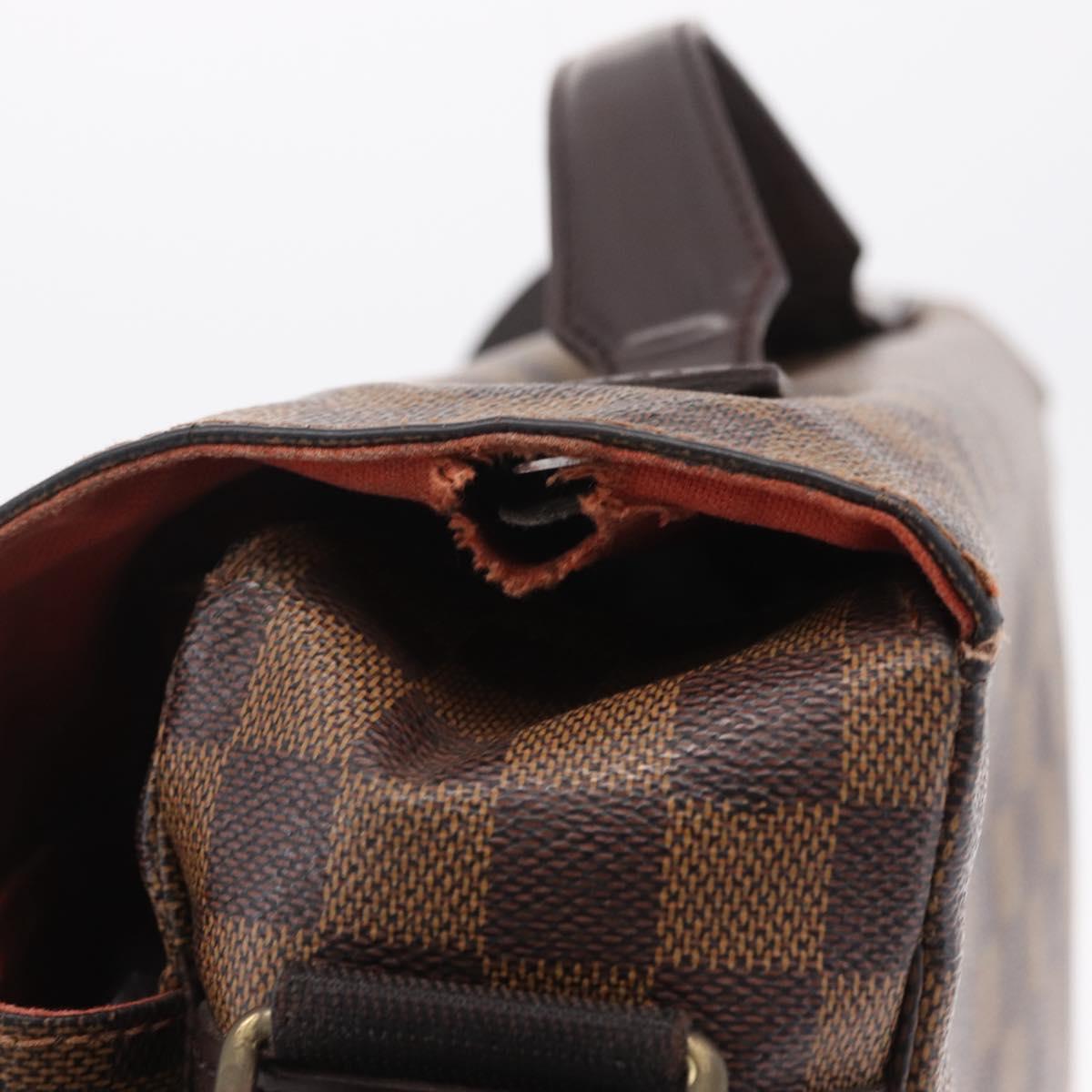 LOUIS VUITTON Damier Ebene Broadway Shoulder Bag N42270 LV Auth BA15571